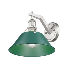 Golden 3306-1W PW-GN - Yep by Golden Lighting Orwell 1-light Wall Sconce in Pewter and Pine Green shade